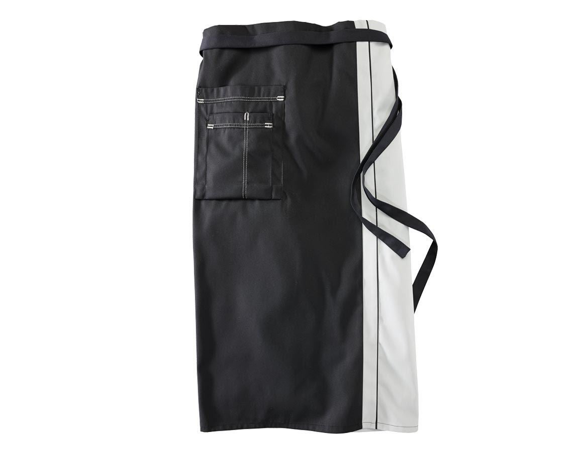 Aprons: Mid-Length Apron + silvergrey/black