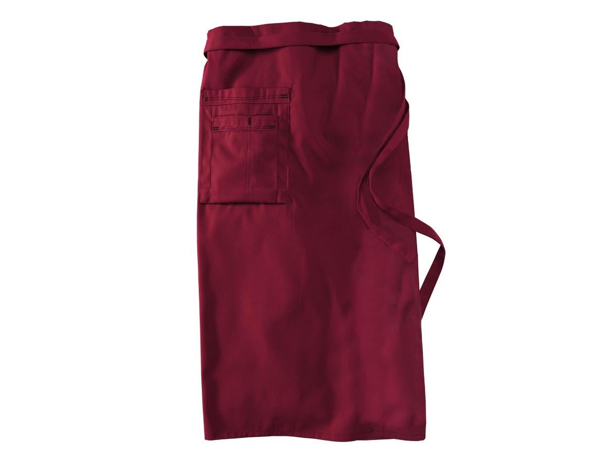 Aprons: Mid-Length Apron + bordeaux/black