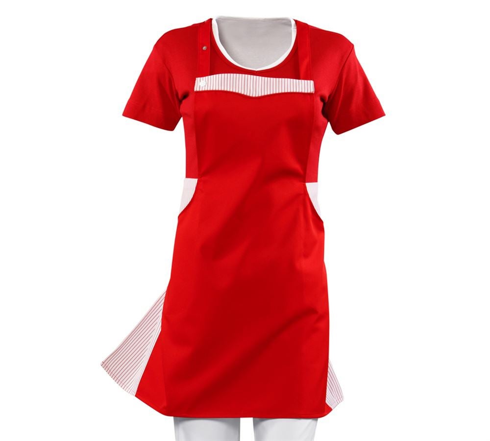 Aprons: Bib Apron Lotte + red/white