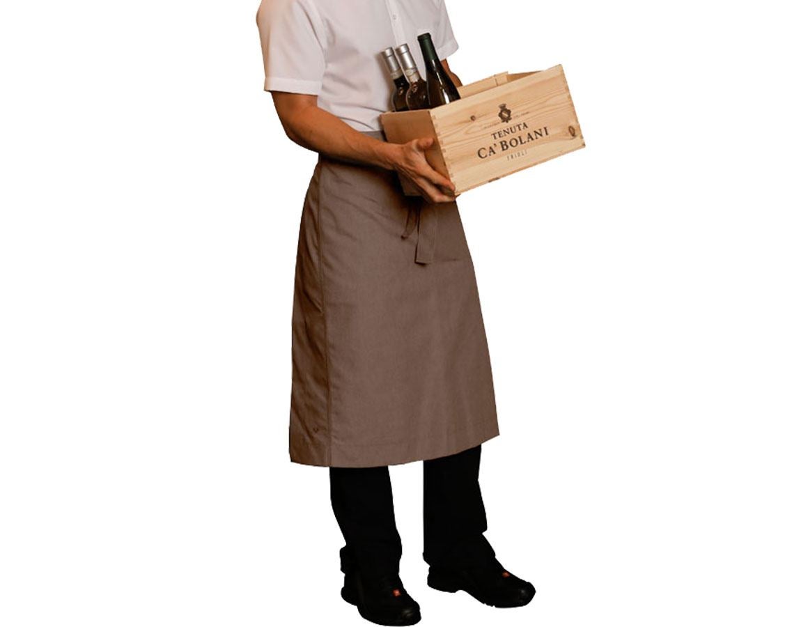 Aprons: Catering Apron e.s.fusion, men's + chestnut melange