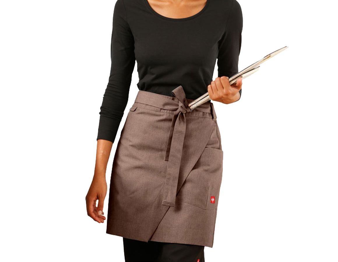 Aprons: Mid-Length Apron e.s.fusion, ladies' + chestnut melange