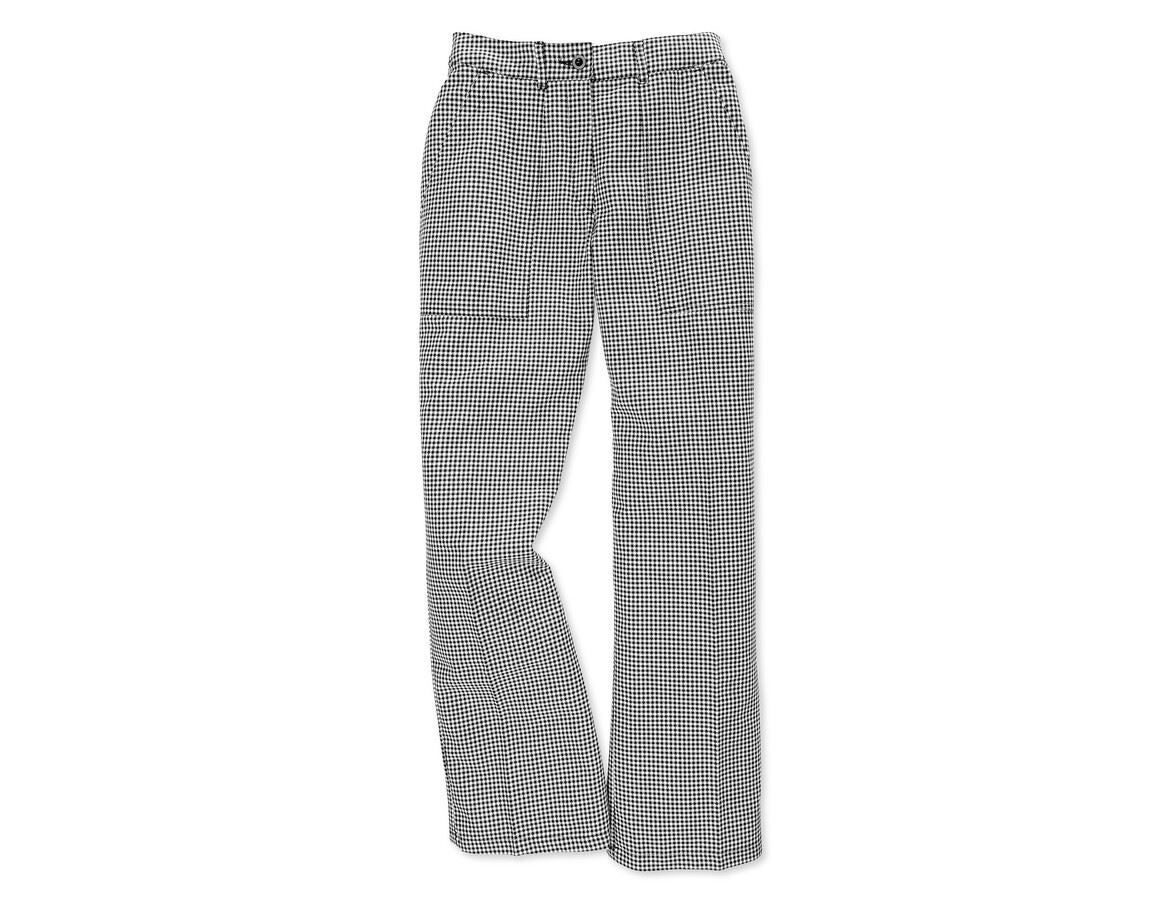 Work Trousers: Women's chef trousers + black/white