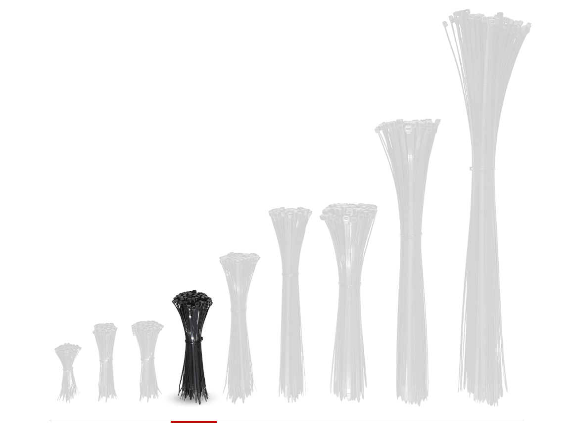 Cable ties | Ropes | Cords: Cable ties for indoors and outdoors + black