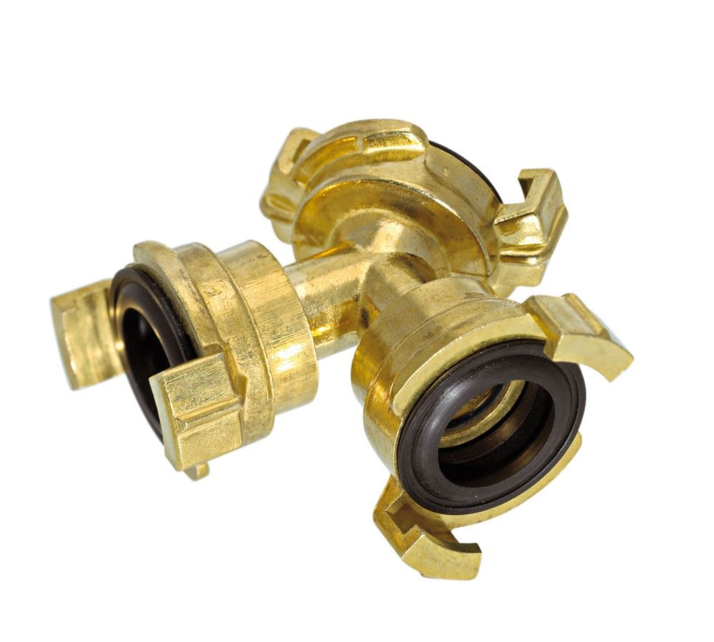 Hoses: Three-way distributor with quick-release couplings
