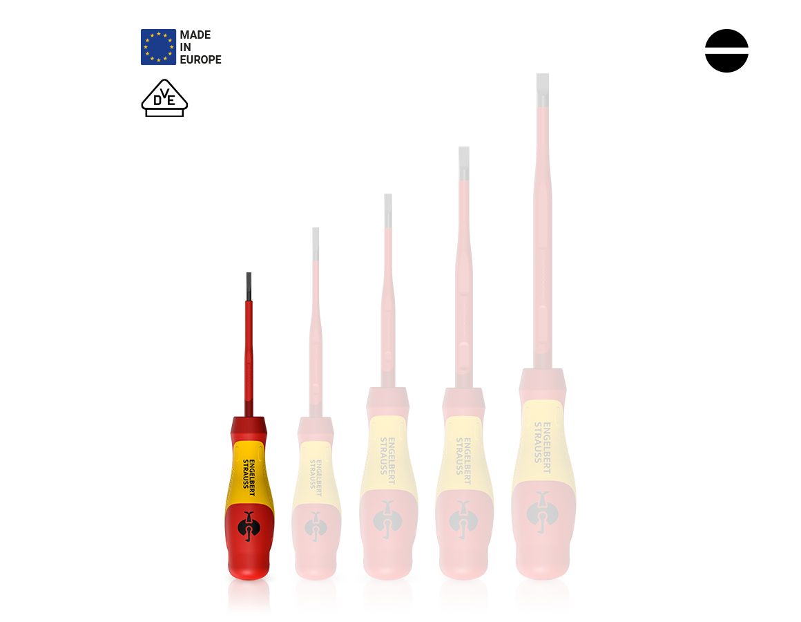 Screwdrivers: e.s. 3-C VDE slim slotted screwdriver