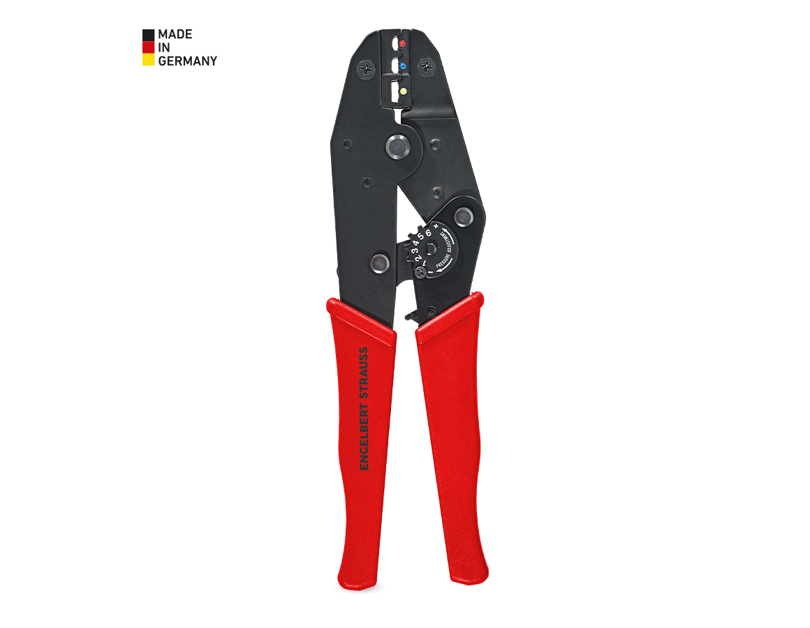 Tongs: e.s. Crimp lever pliers for insulated cable lugs