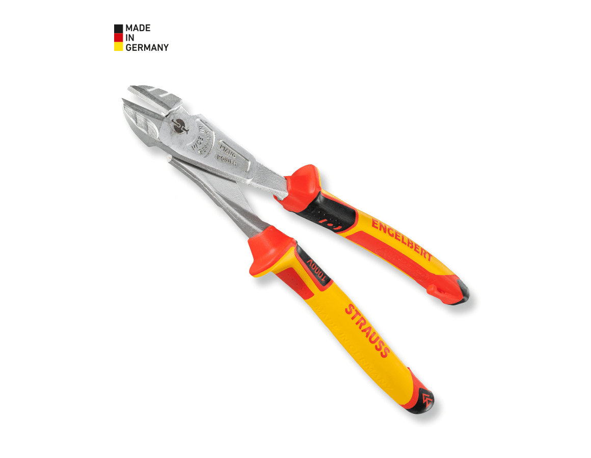 Tongs: e.s. high leverage side cutters VDE