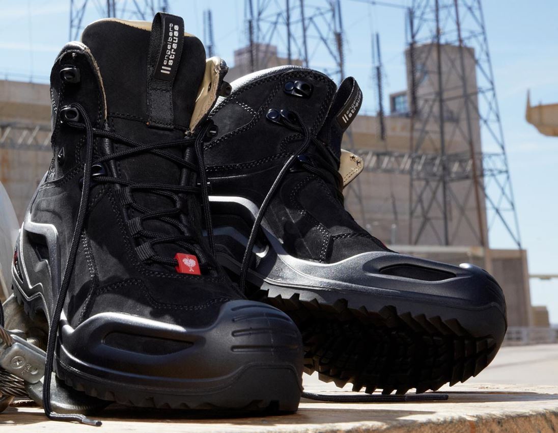 O2: e.s. O2 Work shoes Themisto mid + black