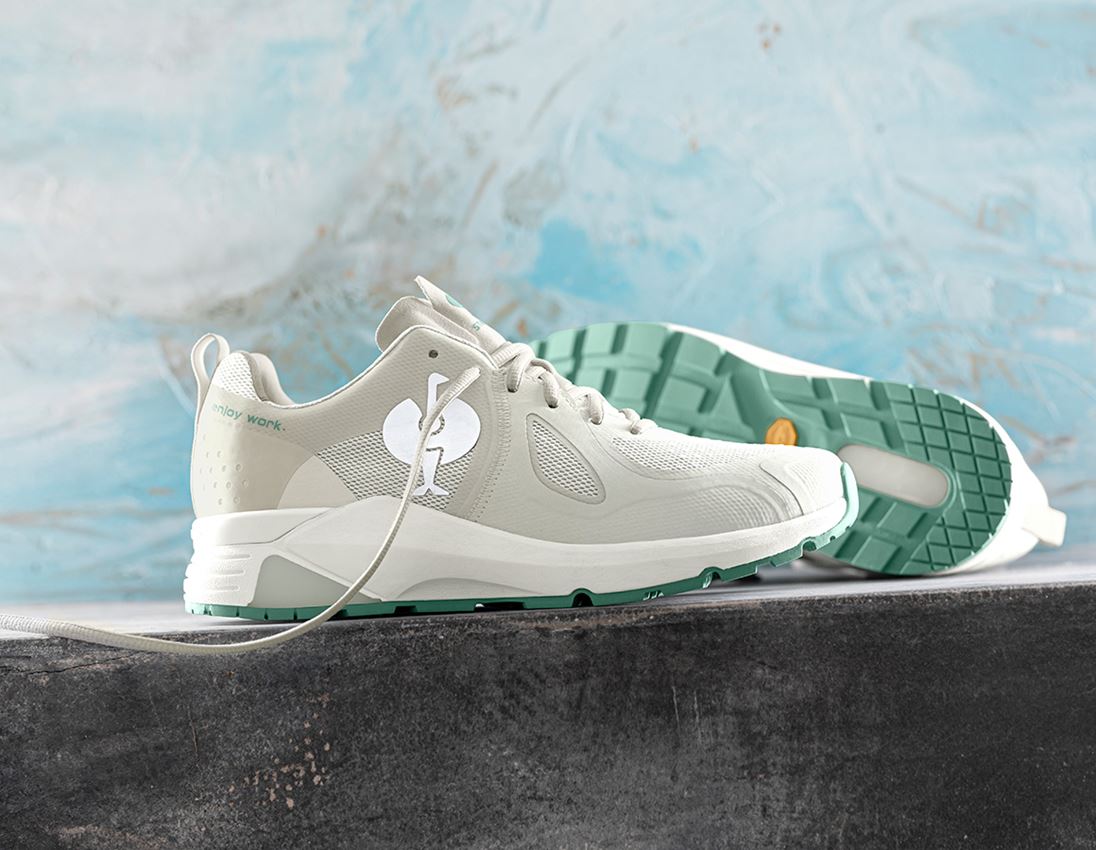 O1: O1 arbetsskor e.s. Chete + varmt silver/malakitgrön