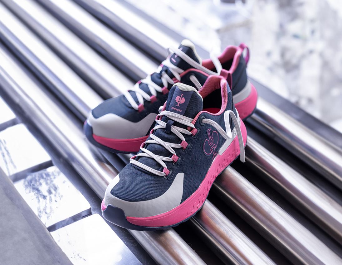 SB: SB Safety shoes e.s. Comoe low + deepblue/tarapink