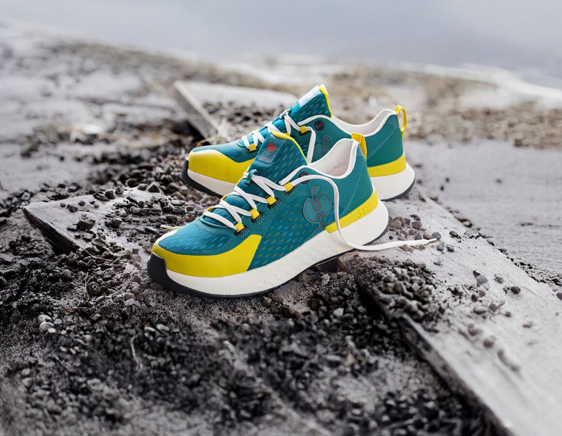 Safety Shoes: SB Safety shoes e.s. Comoe low + emeraldgreen/chromeyellow