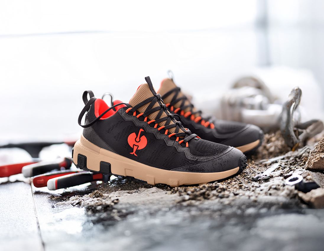 O6: O6 Work shoes e.s. Poli low + black/neutralbeige