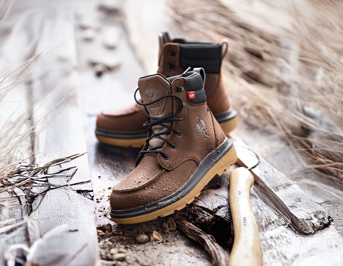 O6: O6 Work boots e.s. Ridgewood mid + desertbrown 1