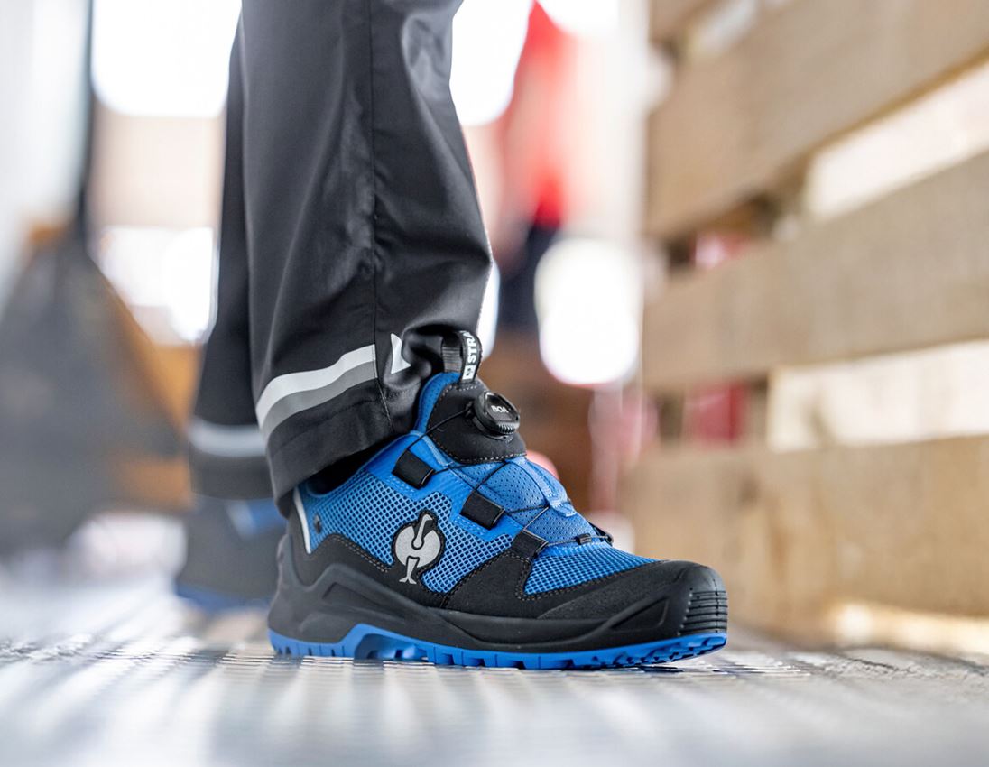 O6: O6 Work boots e.s. Adelaide low + black/gentianblue