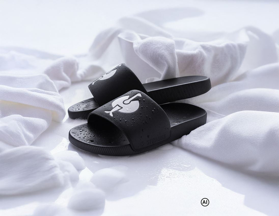 AI-generated / modified - Work Clogs | Slip-ons: Pool shoes e.s. Utica + black