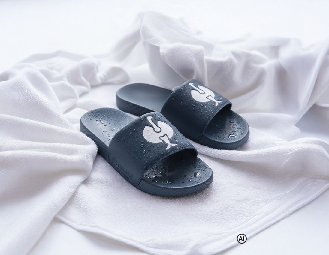 AI-generated / modified - Work Clogs | Slip-ons: Pool shoes e.s. Utica + slateblue