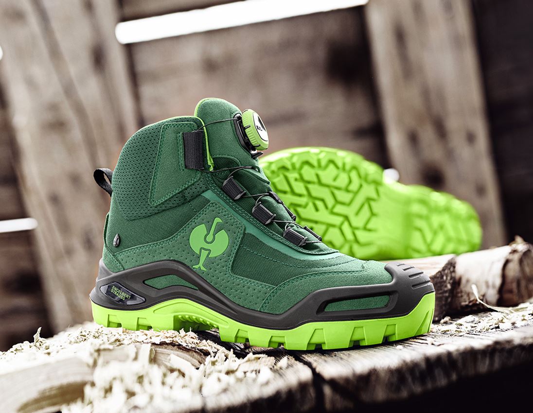 S3: S3 Safety boots e.s. Kastra II mid + green/seagreen