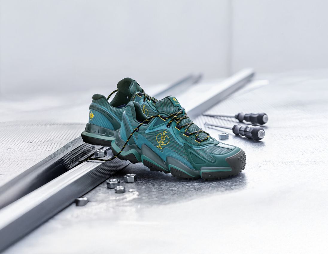 S7: S7S Safety shoes e.s. Peoria low + emeraldgreen/black 1