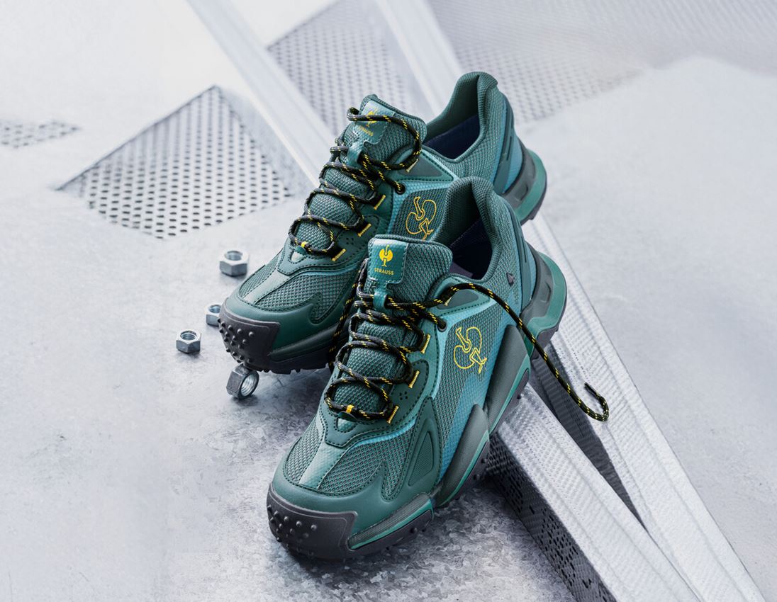 S7: S7S Safety shoes e.s. Peoria low + emeraldgreen/black