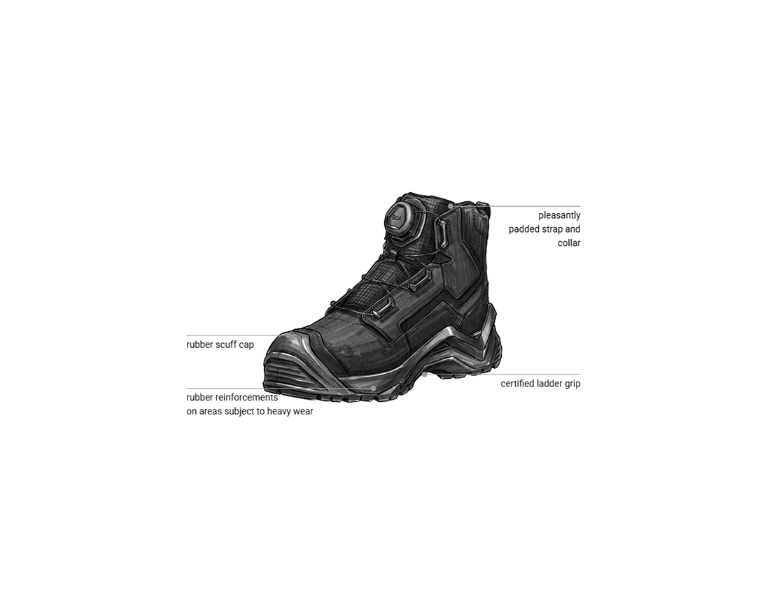 S7: S7 Safety boots Strauss.7003 mid + black 2