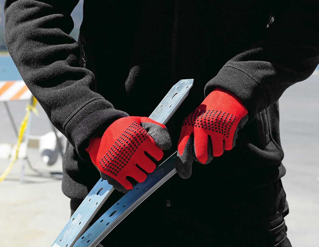 Belagda: Stickade latexhandskar Techno Grip