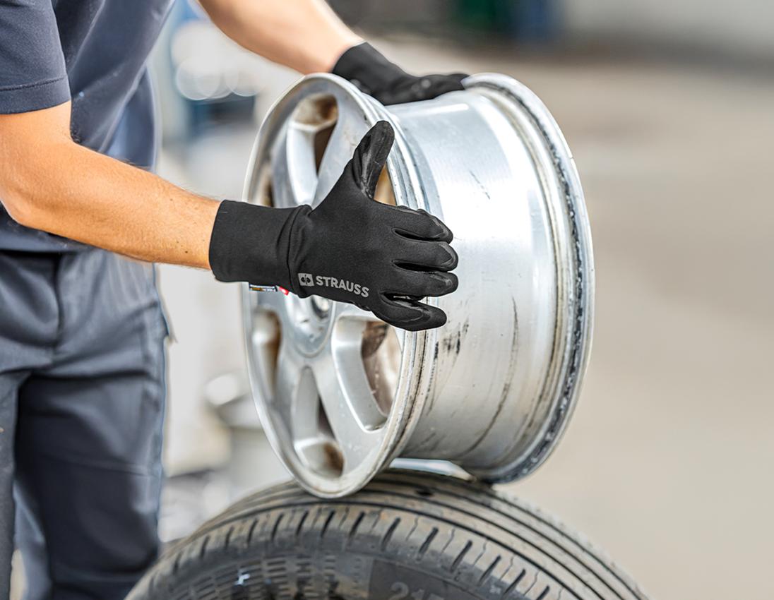 Coated: e.s. Nitrile gloves FIBERTWIN® Senso Grip Winter + black 1