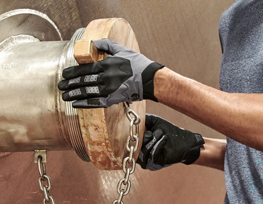 Hybrid: Gloves e.s.trail, light + basaltgrey/black