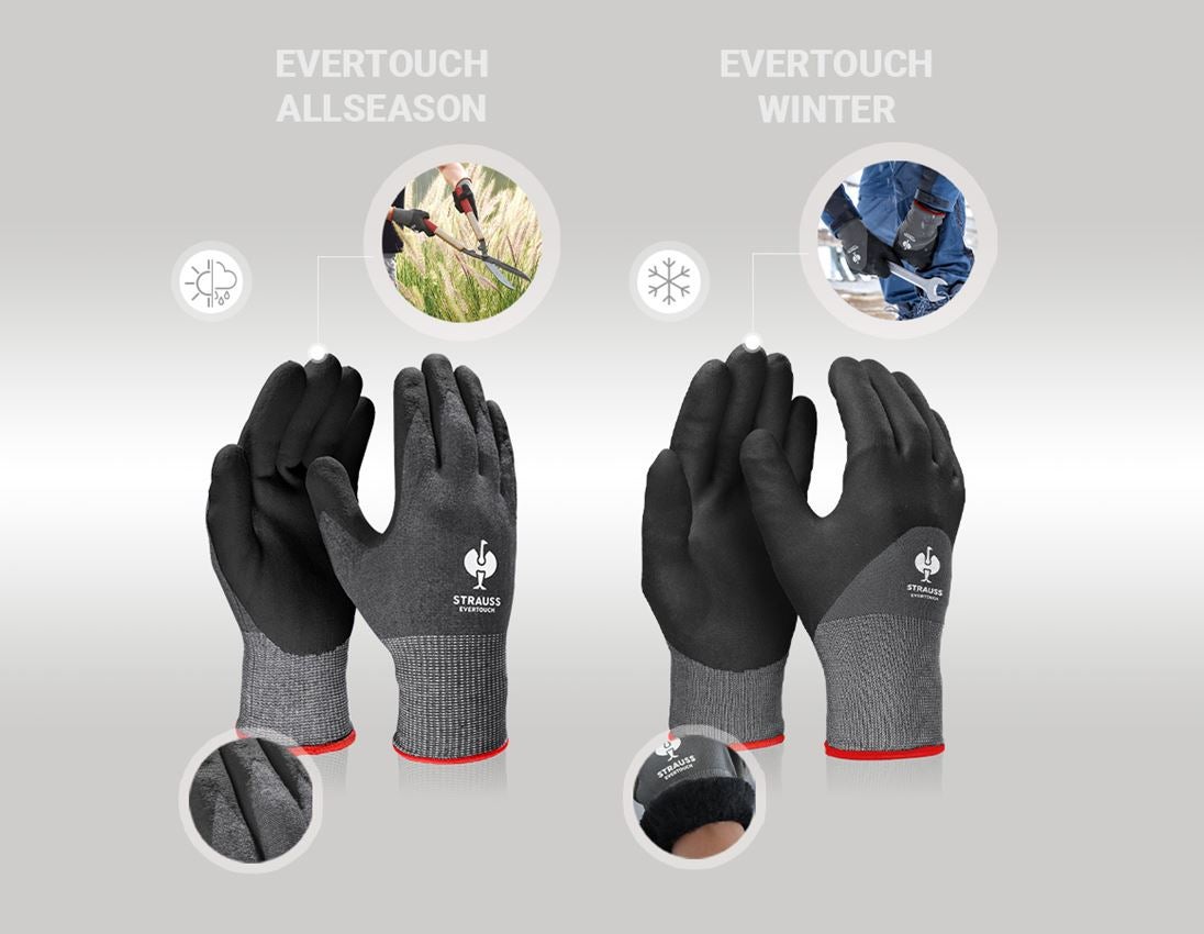 Offers of the month: Glove set evertouch allseasons & winter + Clip + black/grey