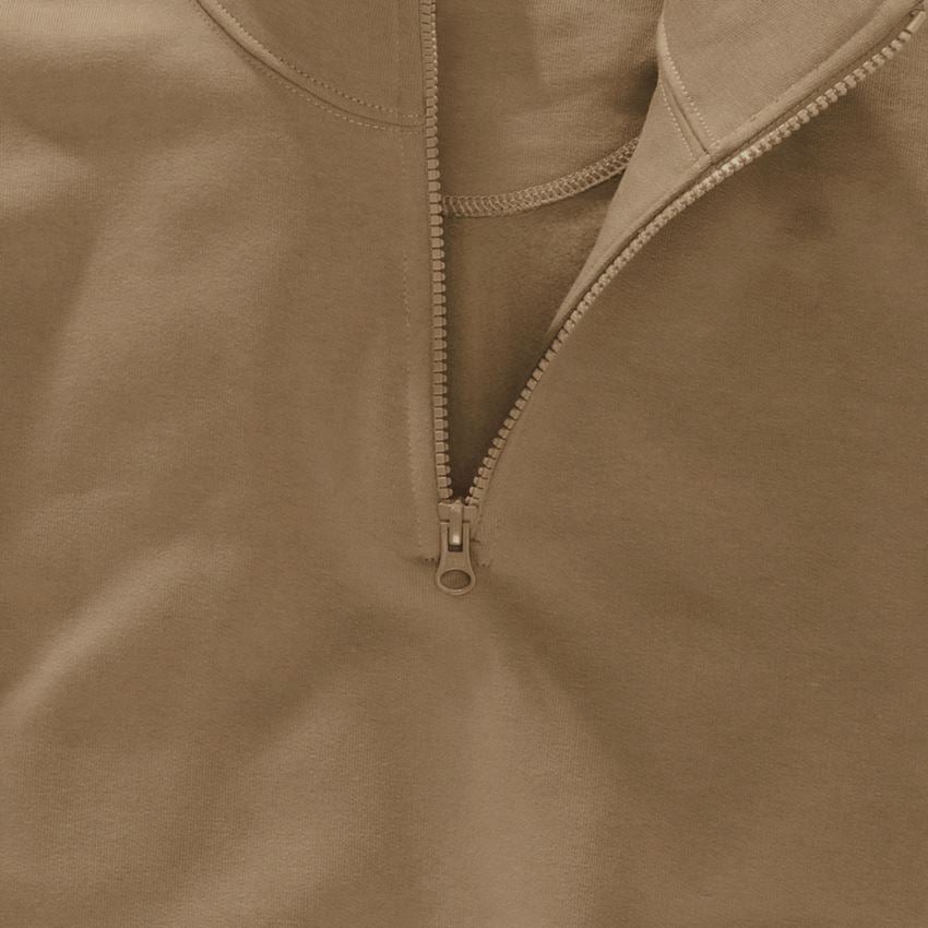 Överdelar: e.s. ZIP-Sweatshirt poly cotton + khaki 2