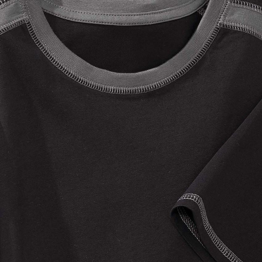 Överdelar: T-Shirt cotton e.s.active + svart/antracit 2