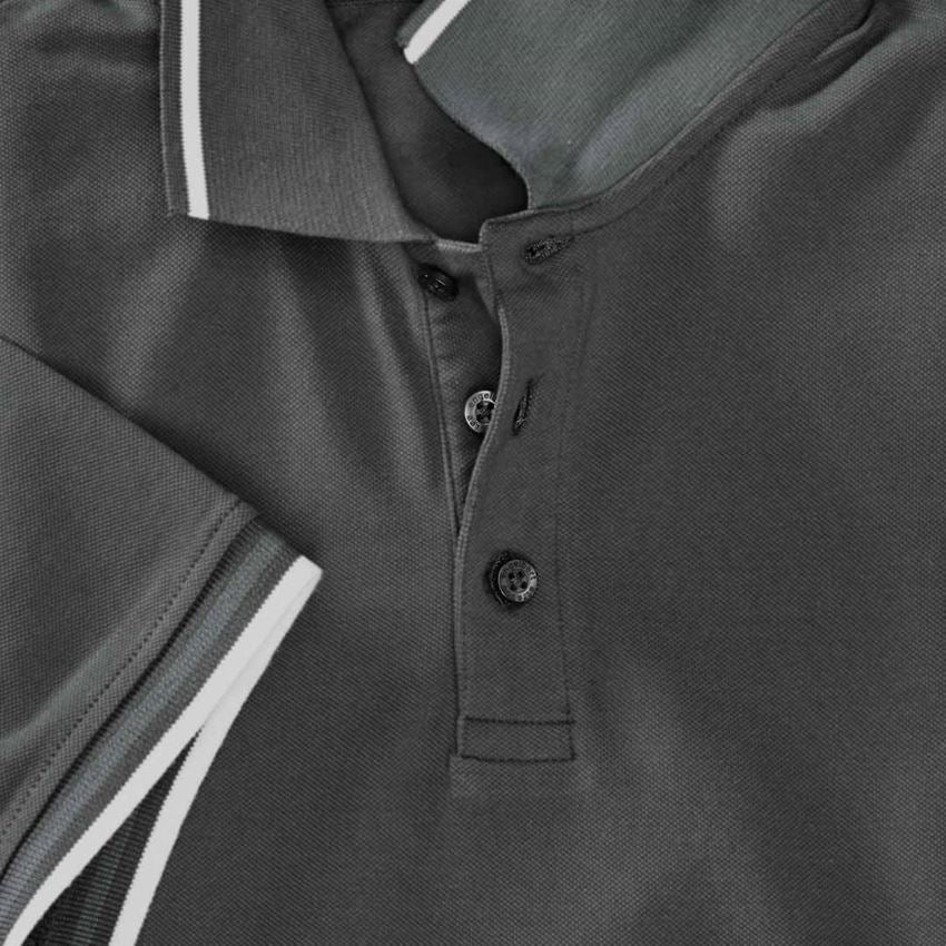 Överdelar: e.s. Polo-Shirt cotton Deluxe Colour + antracit/cement 2