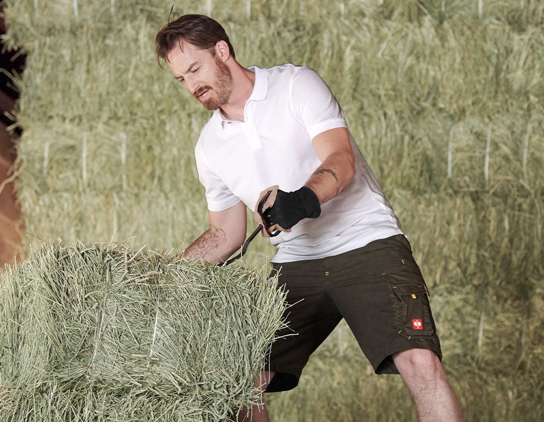 Överdelar: e.s. Polo-Shirt cotton Deluxe + vit 1