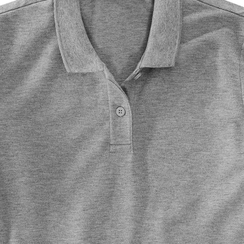 Överdelar: e.s. Pique-Polo 3/4-ärm cotton stretch, dam + gråmelerad 2