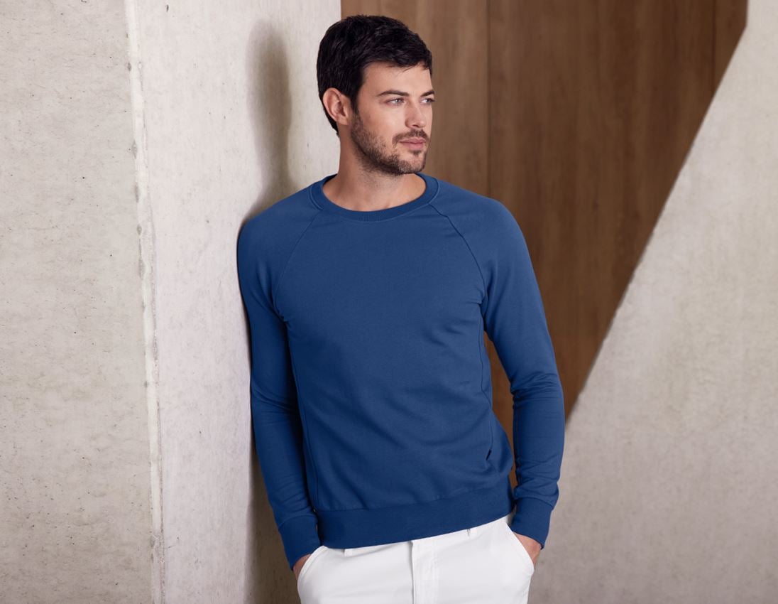 myDesign XMAS: e.s. Sweatshirt cotton stretch + alkaliblue