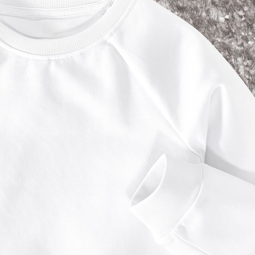 Topics: e.s. Sweatshirt cotton stretch, children's + white 2