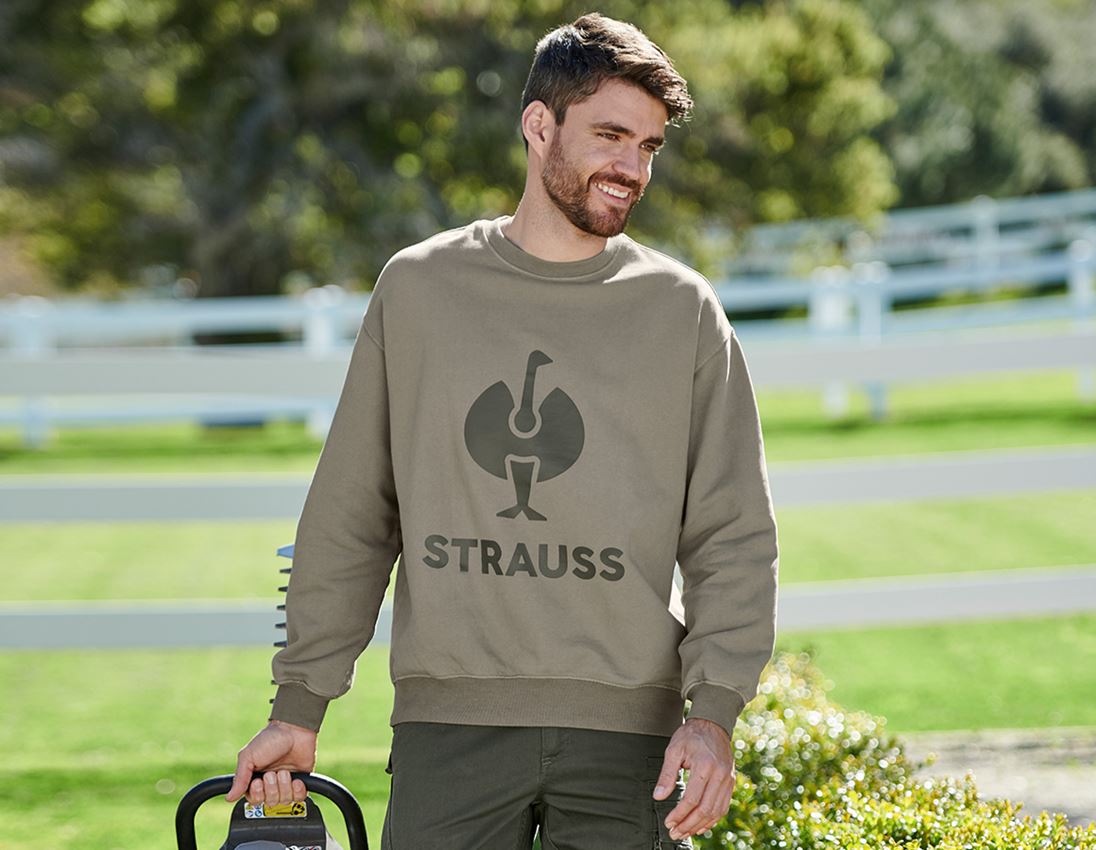 Teman: Oversize sweatshirt e.s.motion ten + mossgrön vintage