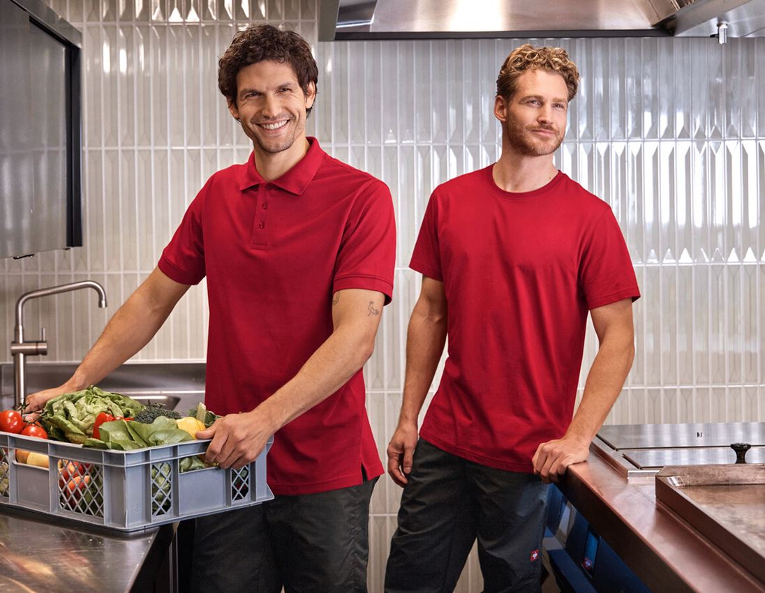Topics: Pique-Polo e.s.industry + fiery red 3