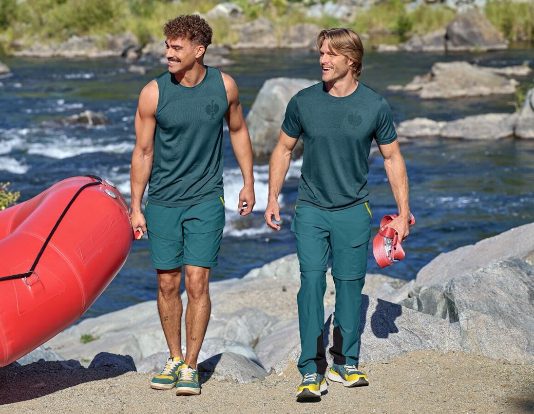 Överdelar: Athletic-shirt seamless e.s.trail + smaragdgrön melange 3