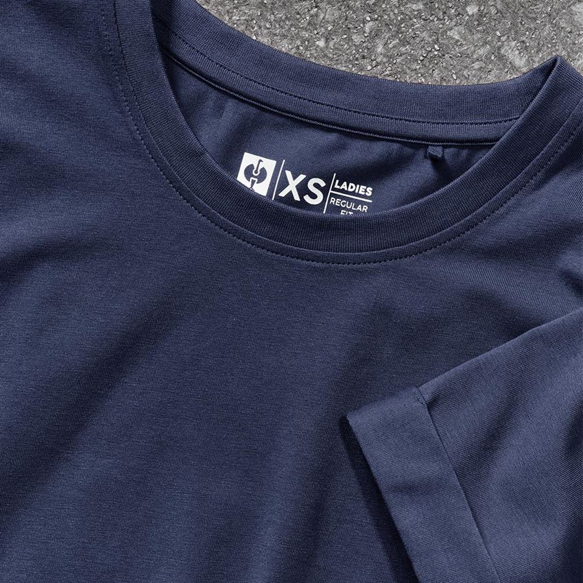 Shirts, Pullover & more: e.s. T-shirt cotton stretch rolled sleeve, ladies + navy 2