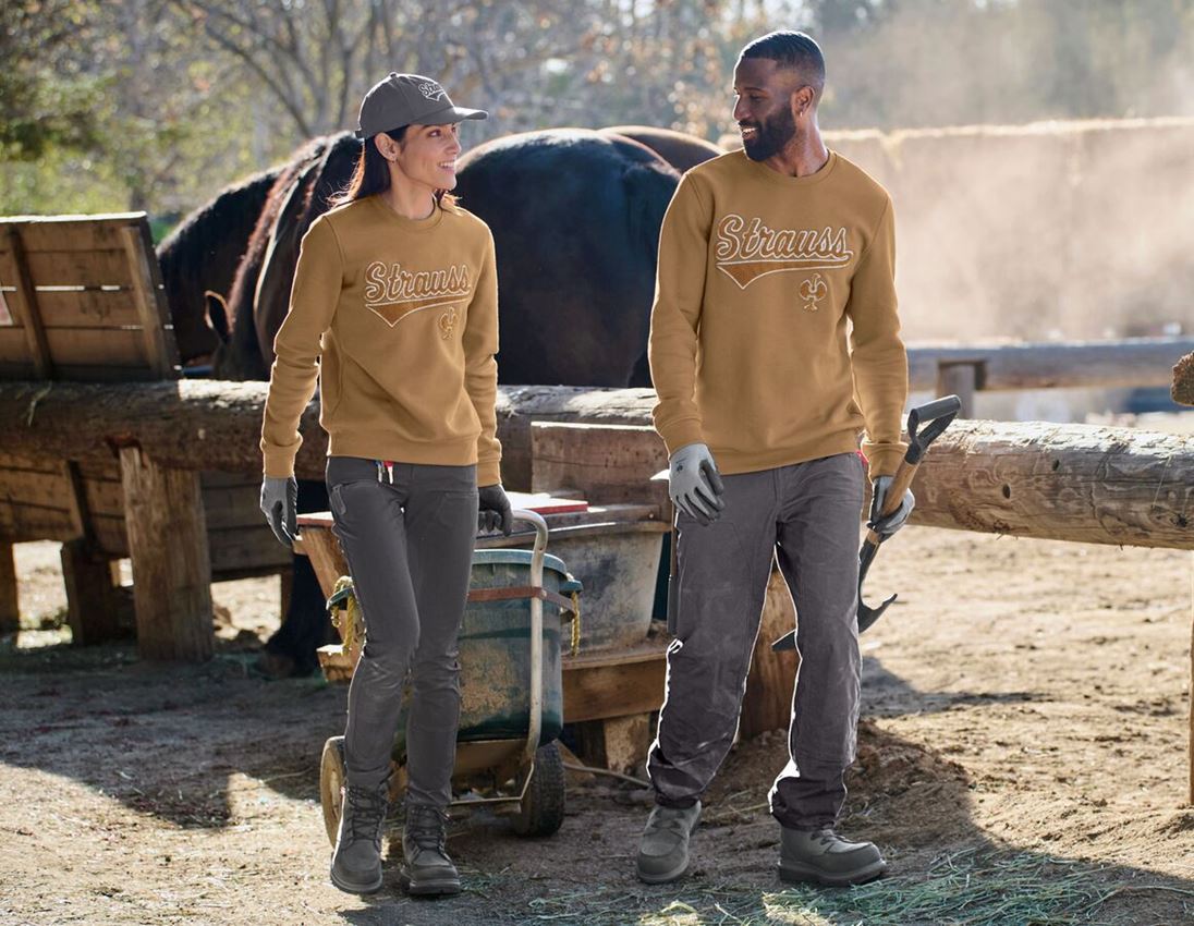 Överdelar: Sweatshirt e.s.e:pic, dam + mandelbrun 3