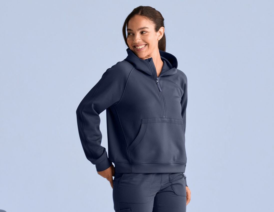 Överdelar: Modal-huvtröja e.s.avida, dam + mörkblå 1