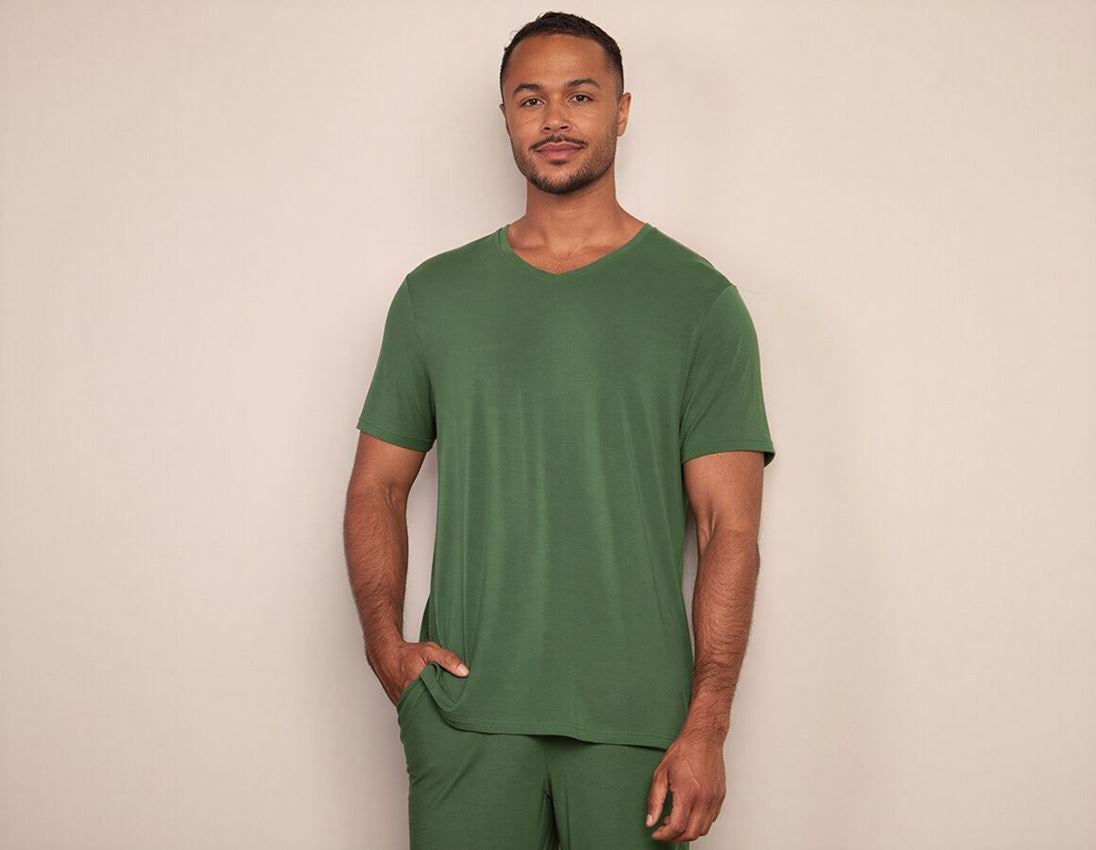 Accessoarer: e.s. modal pyjamas t-shirt + nordicgrön