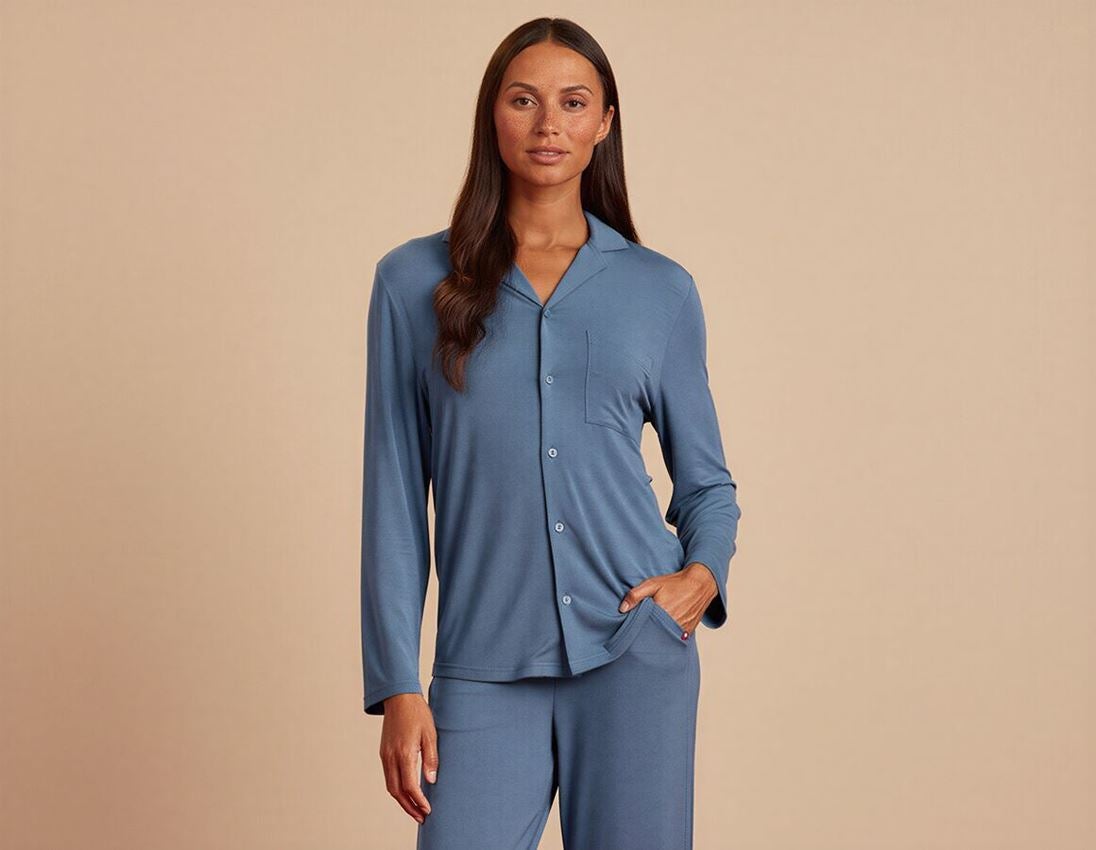 Accessoarer: e.s. modal pyjamastopp, dam + nordicblå