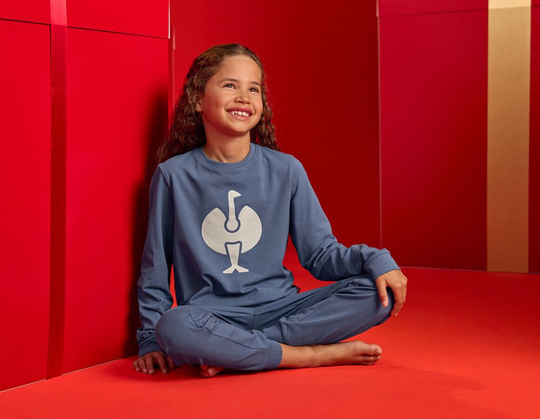 Accessories: e.s. Pyjama longsleeve cotton stretch, children’s + nordicblue 2
