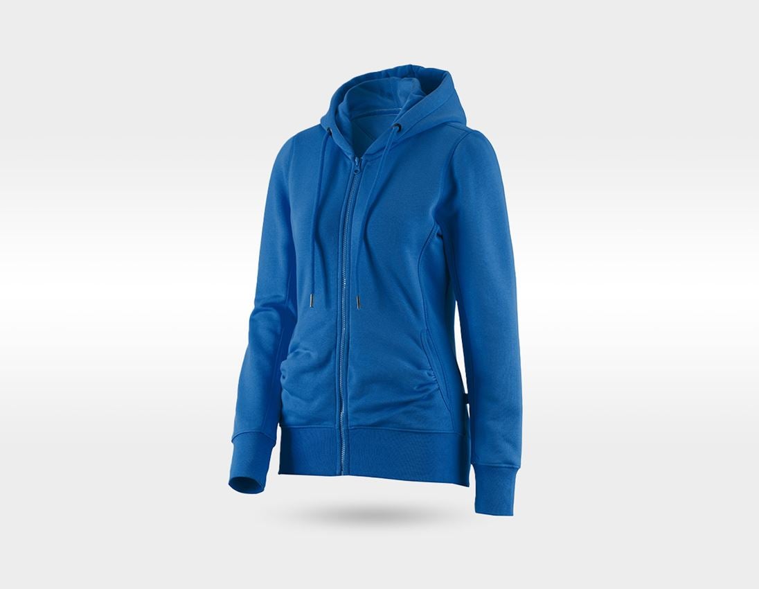 Kläder: SET: Sweatjacka + Hoody-sweatjacka poly cotton, d. + gentianablå 1