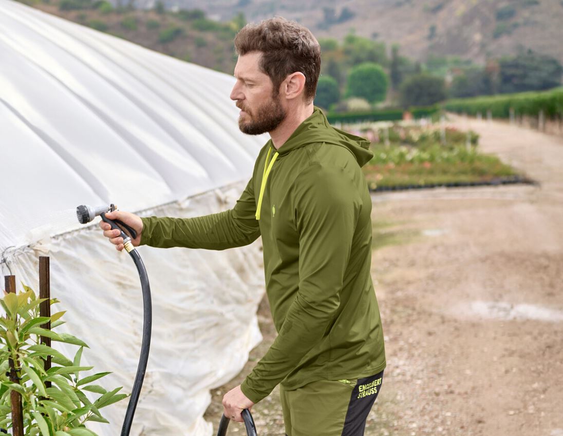 Shirts, Pullover & more: Functional hoody-longsleeve UV e.s.trail + junipergreen/limegreen 1