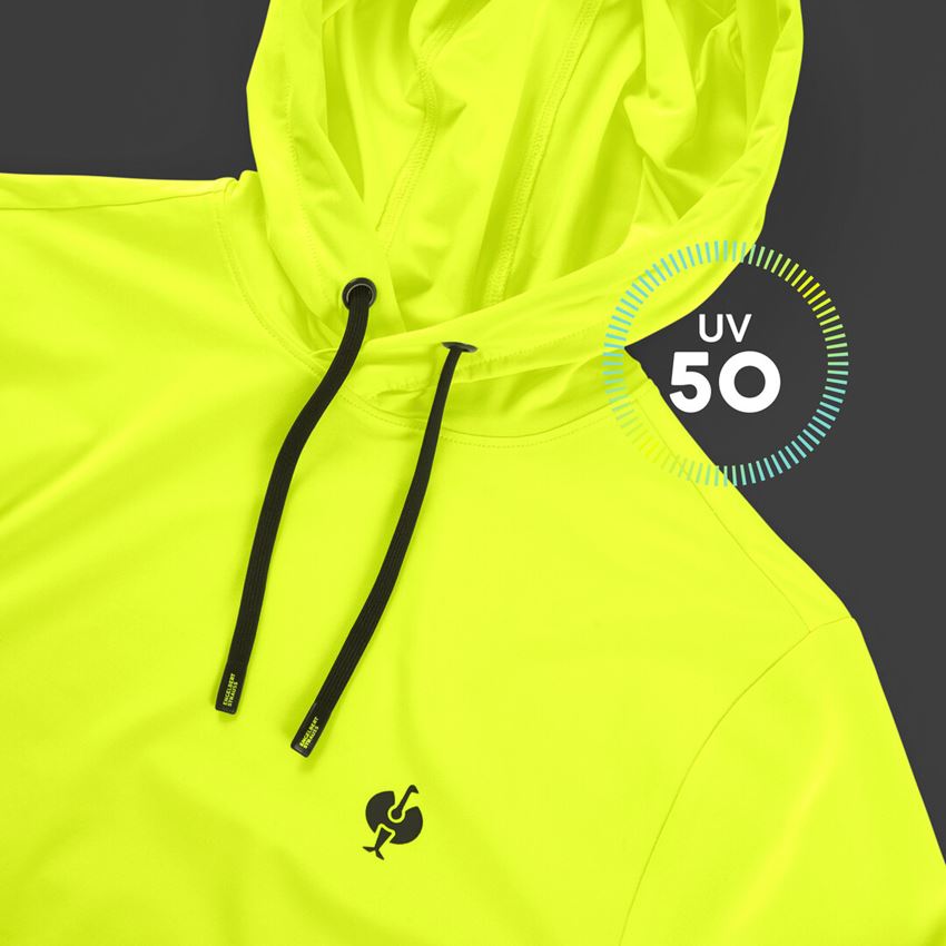 Clothing: Visibility function. hoody-longsleeve UV e.s.trail + high-vis yellow/black 2