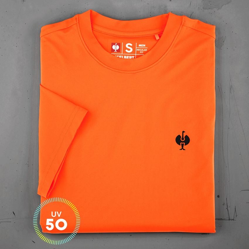 Clothing: Visibility functional T-shirt UV e.s.trail + high-vis orange/black 2