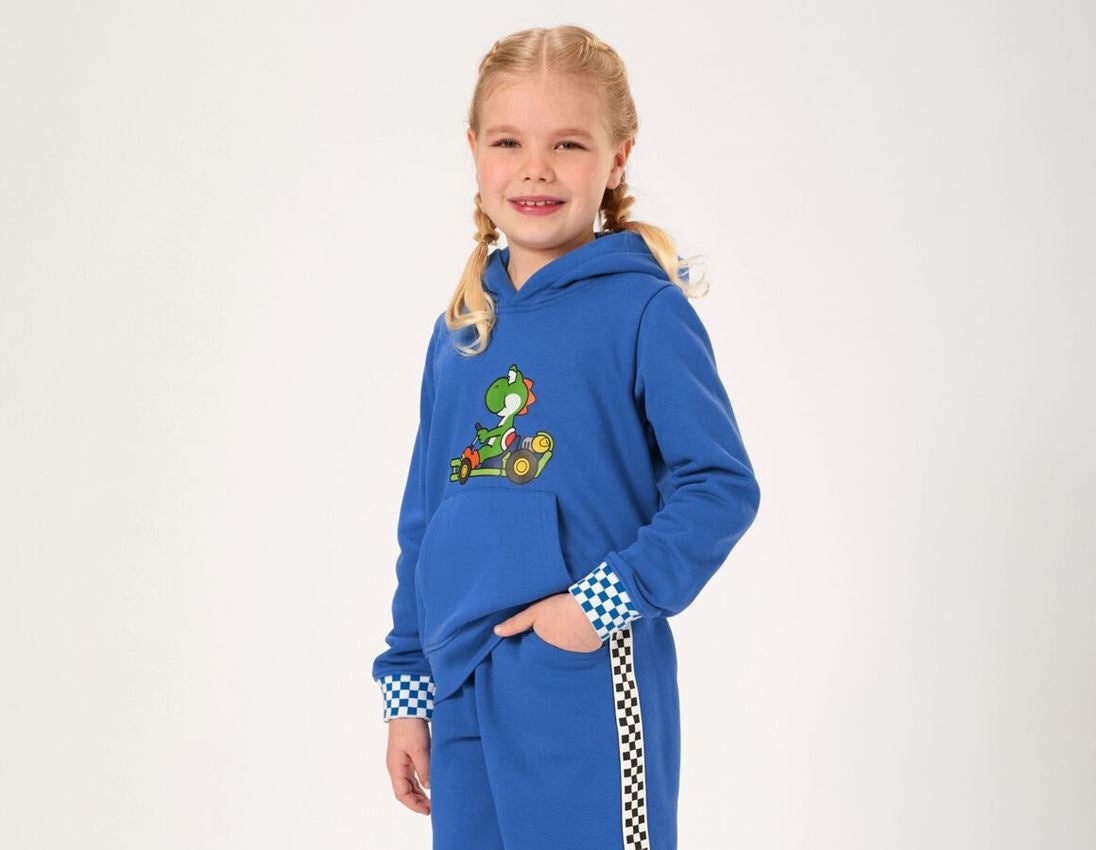 Samarbeten: Mario Kart Hoody-Sweathsirt, barn + aurorablå 1