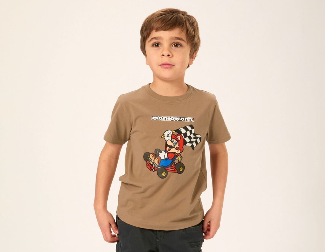 Samarbeten: Mario Kart/Peach T-shirt, barn + mandelbrun